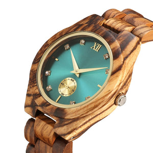 Uniek Houten Horloge voor Vrouwen: Elegante Kwartsbeweging met Stijlvolle 20mm Band - wisheswinkel